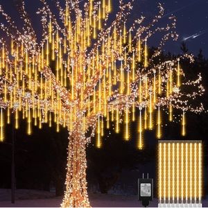 Outdoor String Lights for Christmas,Meteor Shower Rain Lights 14 inch 10 Tubes